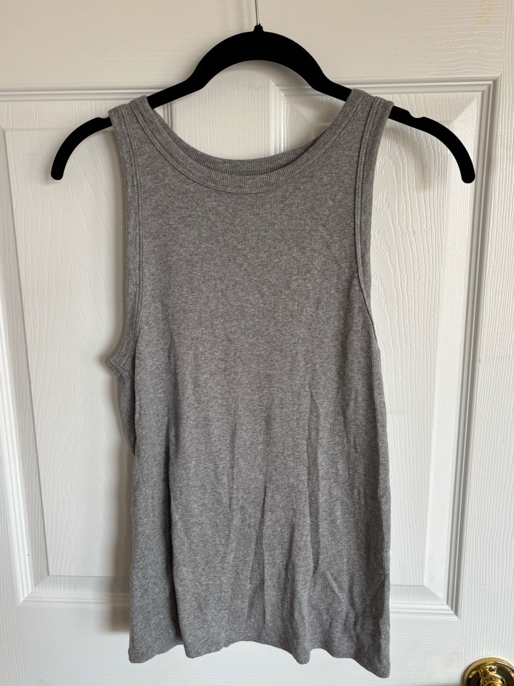 Women's Gray Ribbed Tank Top - a new day